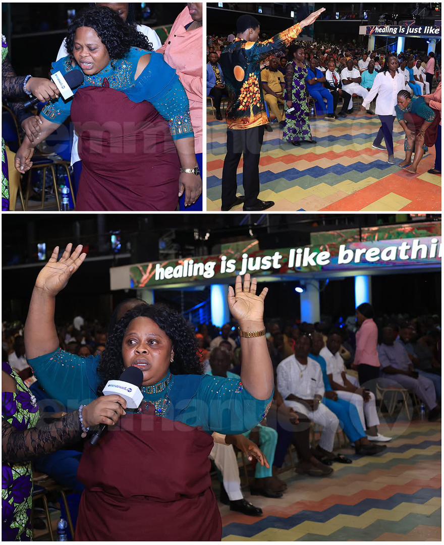 Onuwa receiving deliverance from Evangelist Joseph
