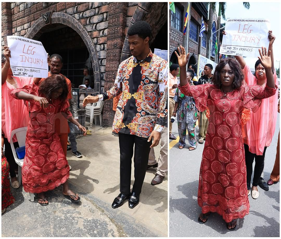 Joy receiving deliverance from Evangelist Joseph