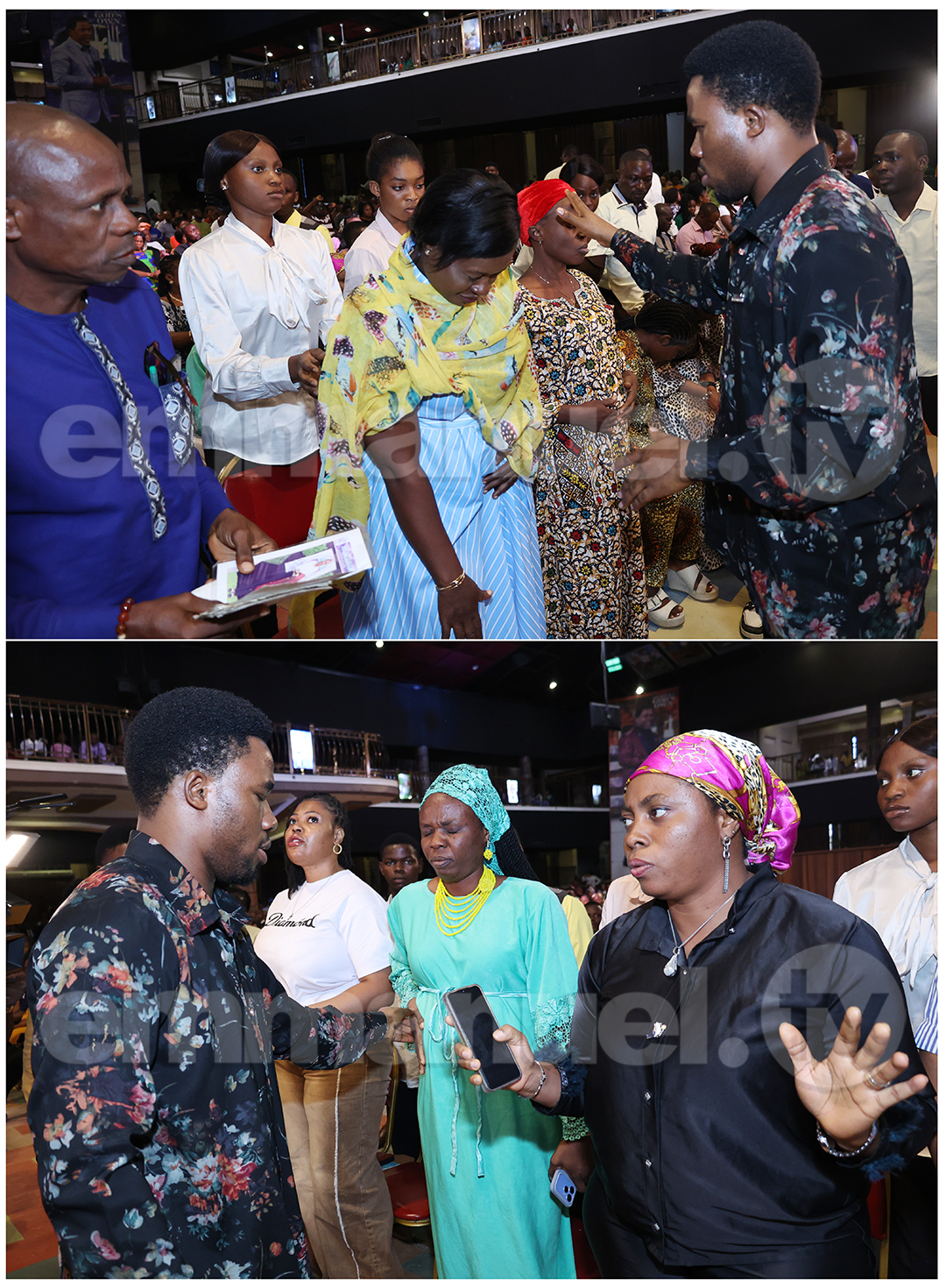 Laying Of Hands Session at The SCOAN Sunday Service