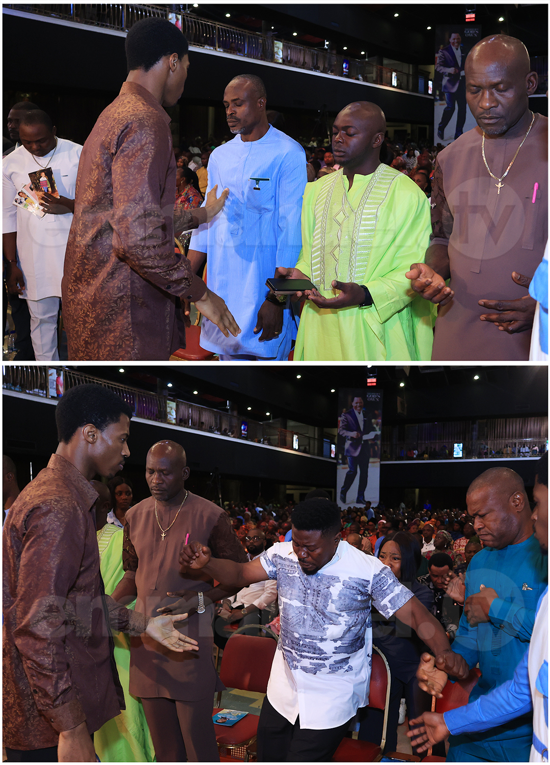 Laying Of Hands Session at The SCOAN Sunday Service