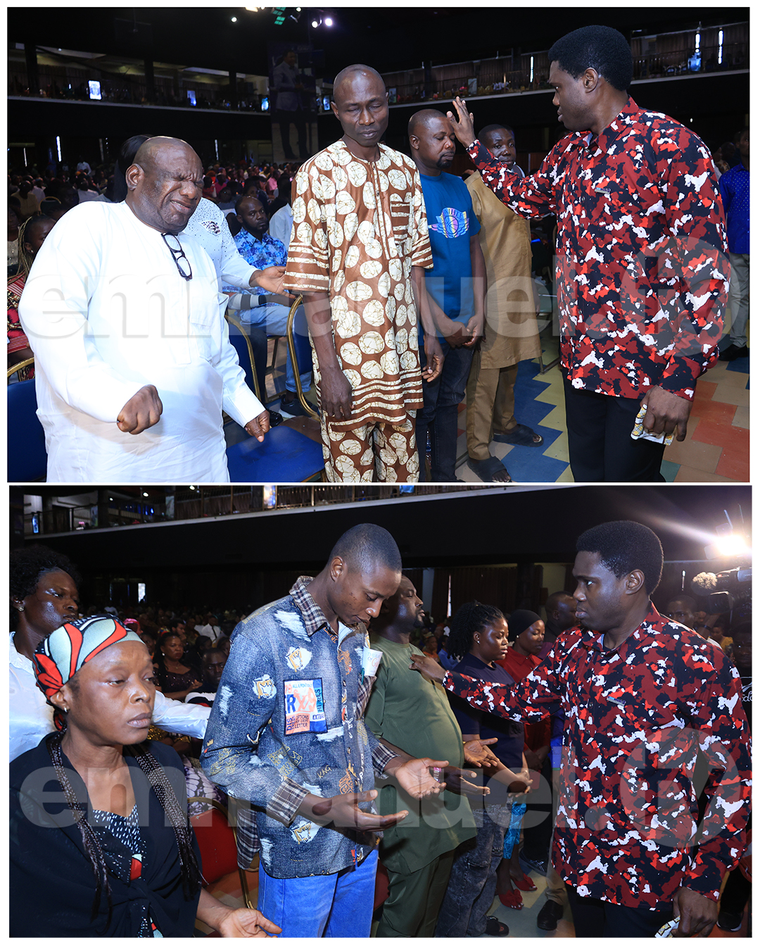 Laying Of Hands Session at The SCOAN Sunday Service