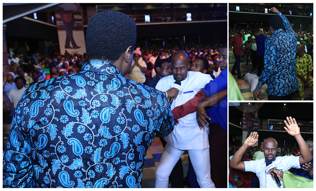 Sesión de imposición de manos en el Servicio Dominical de La SCOAN