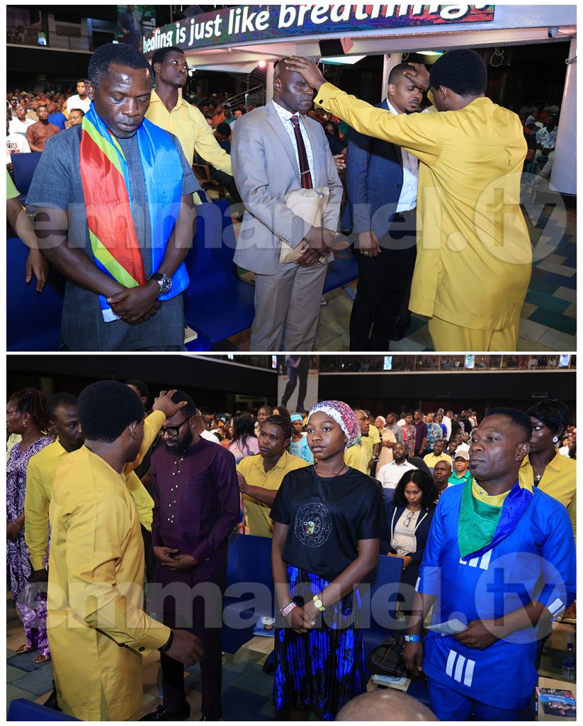 Laying Of Hands Session at The SCOAN Sunday Service