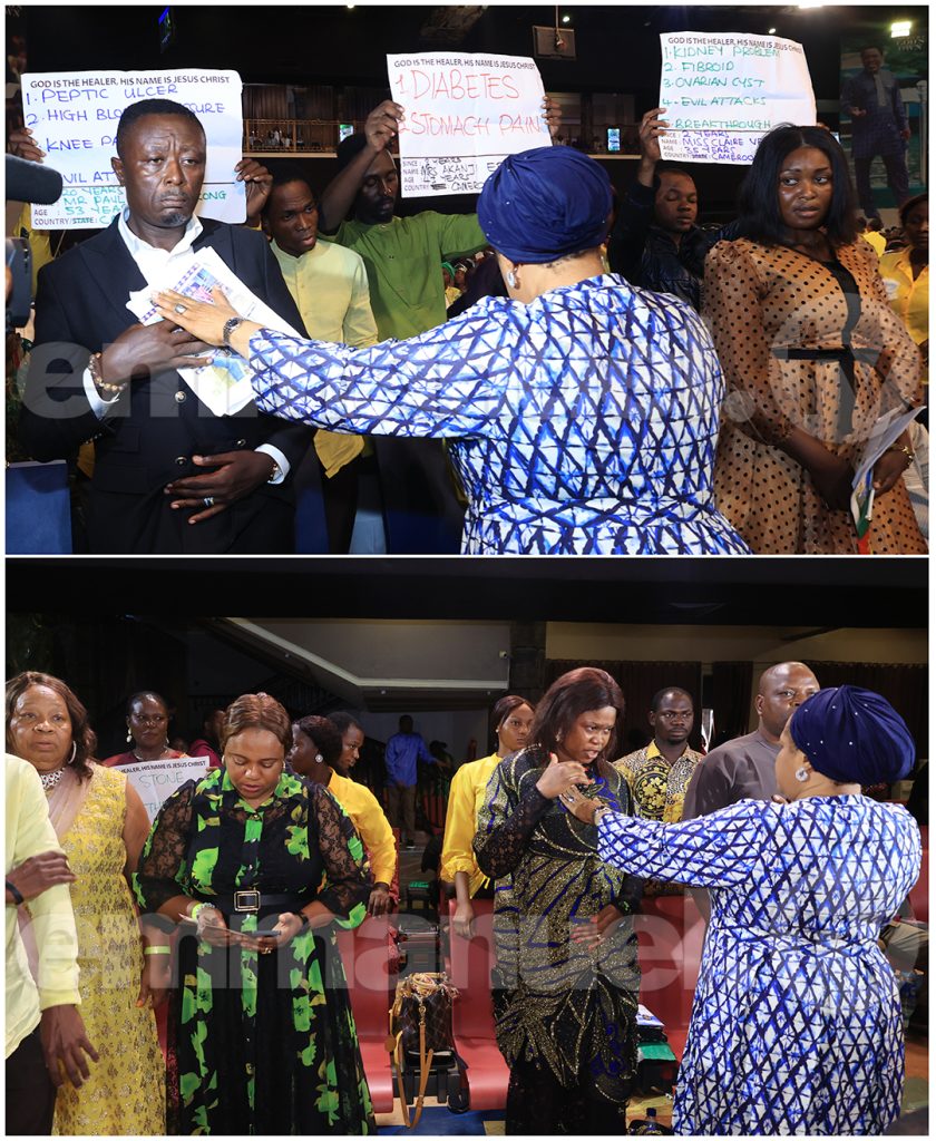 Laying Of Hands Session at The SCOAN Sunday Service