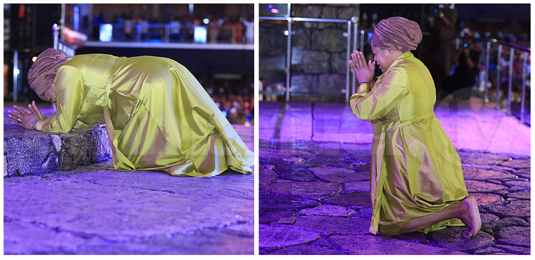 Pastor Evelyn Joshua at The SCOAN Altar Of Prayer